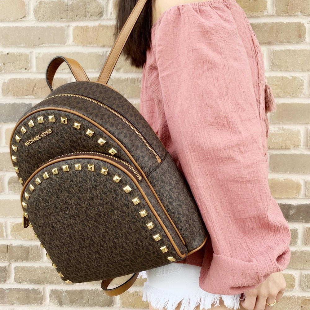 SALE FIRM2️⃣ Michael Kors Backpack Brown &Vanilla - Picture 8 of 8
